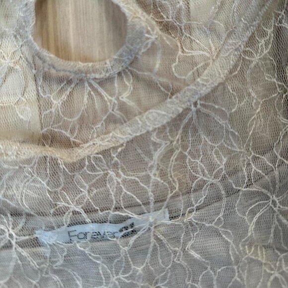 Vintage 2000s Forever 21 Lace Dress – Ethereal Fairycore Top - Picture 3 of 8